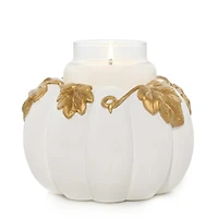 White Pumpkin Resin Holder