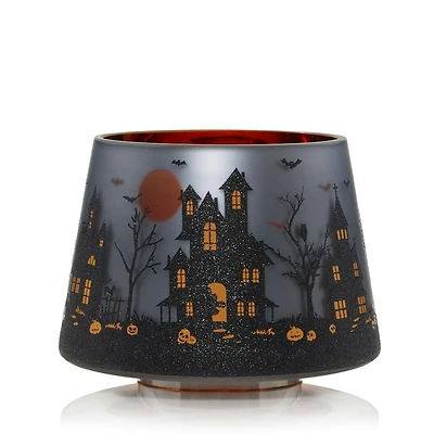 Flicker Halloween House Glass Shade