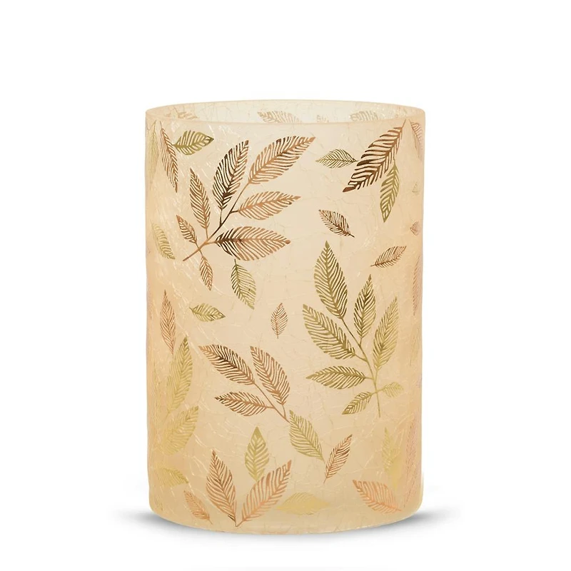 Frosted Gold Jar Candle Holder