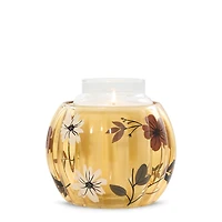 Flower Pumpkin Jar Candle Holder