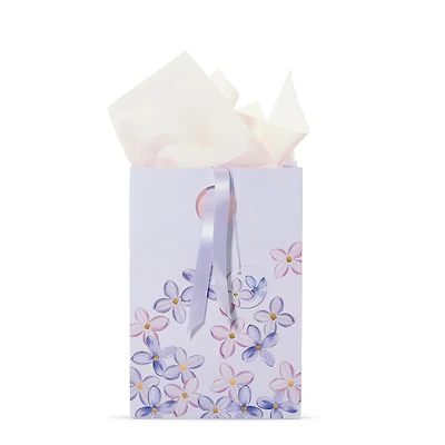 Purple Lilac Floral Gift Bag