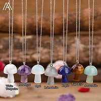 gemstone mushroom pendent