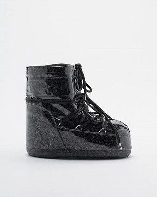 Botas Moon Boot Icon Low Glitter Preto