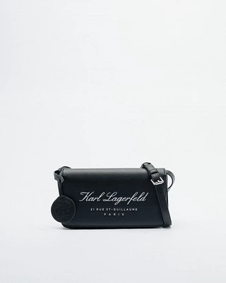 Mala à tiracolo Karl Lagerfeld Hotel Karl Flap SHB Tech Leath Preto