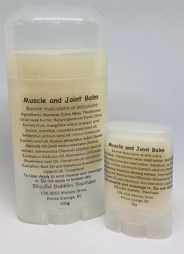 Muscle And Joint Balm | Blissful Bubbles Boutique Ltd.