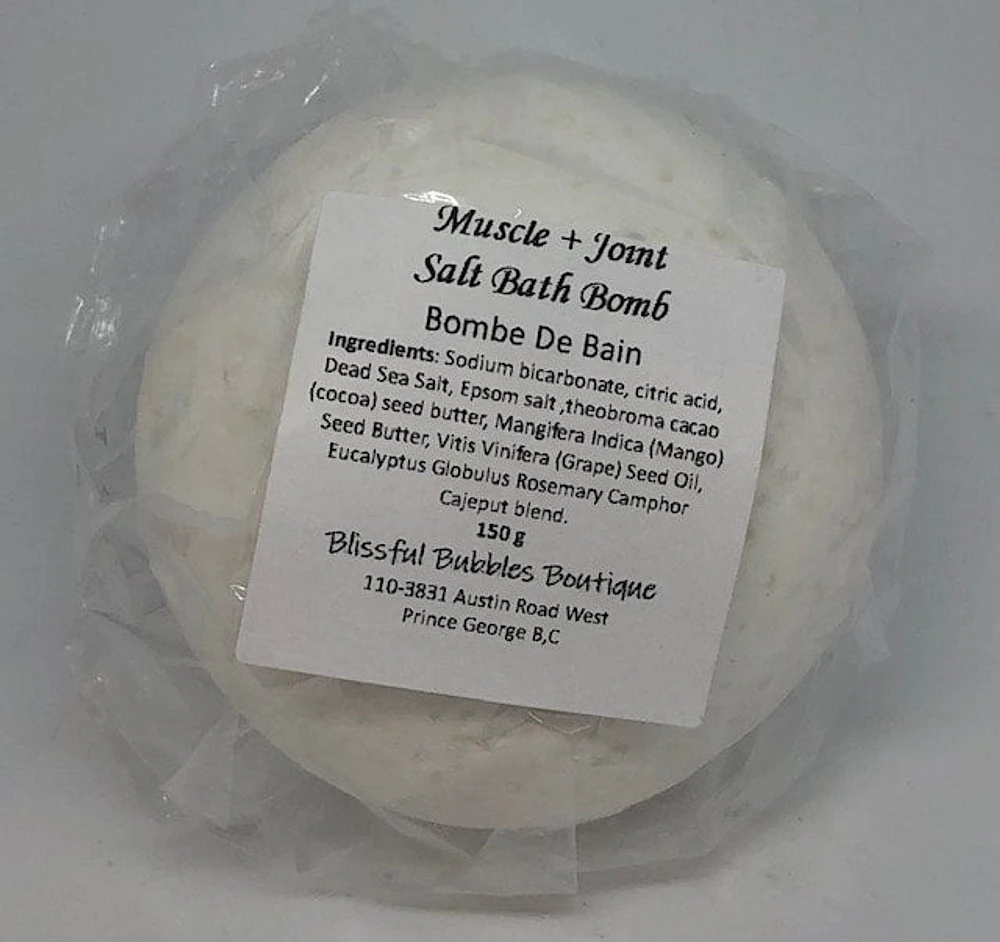 Muscle + Joint Salt Bath Bomb | Blissful Bubbles Boutique Ltd.