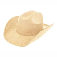 Vegan Suede Western Cattleman Hat: Teal