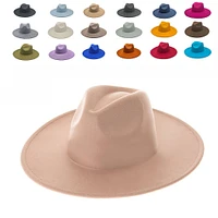 Vegan Felt Wide Brim Rancher  Hat: Hot Pink