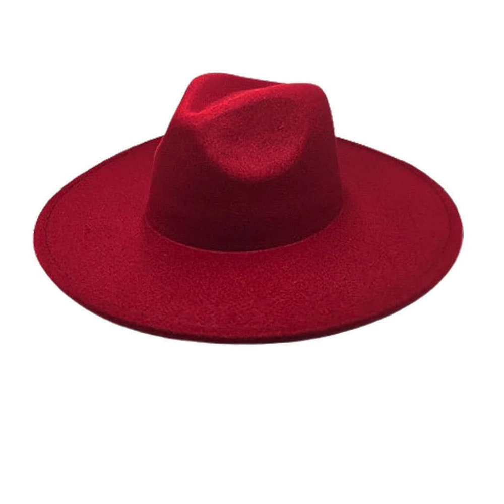 Vegan Felt Wide Brim Rancher  Hat: Olive