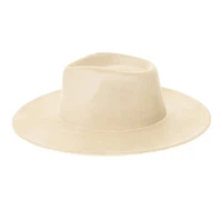Vegan Suede Wide Brim Rancher Hat