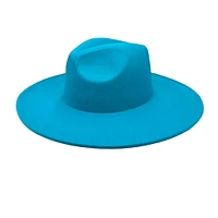 Vegan Felt Wide Brim Rancher  Hat: Hot Pink