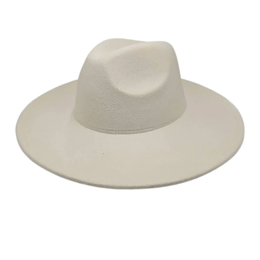 Vegan Felt Wide Brim Rancher  Hat: Olive