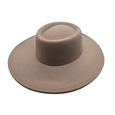 Vegan Felt Gambler Hat- Structured Wide Brim