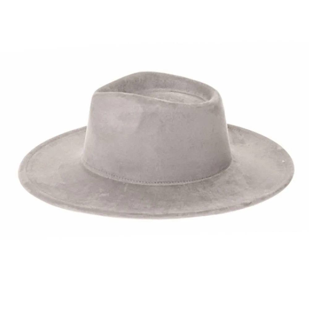 Vegan Suede Wide Brim Rancher Hat
