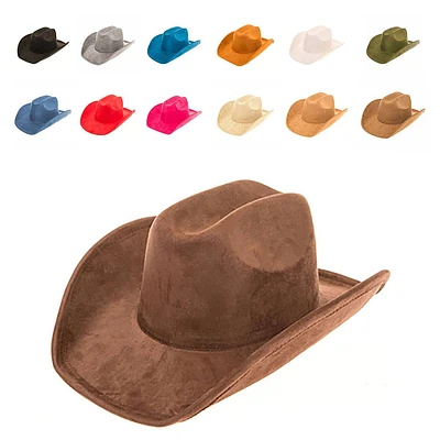 Vegan Suede Western Cattleman Hat
