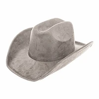 Vegan Suede Western Cattleman Hat: Teal