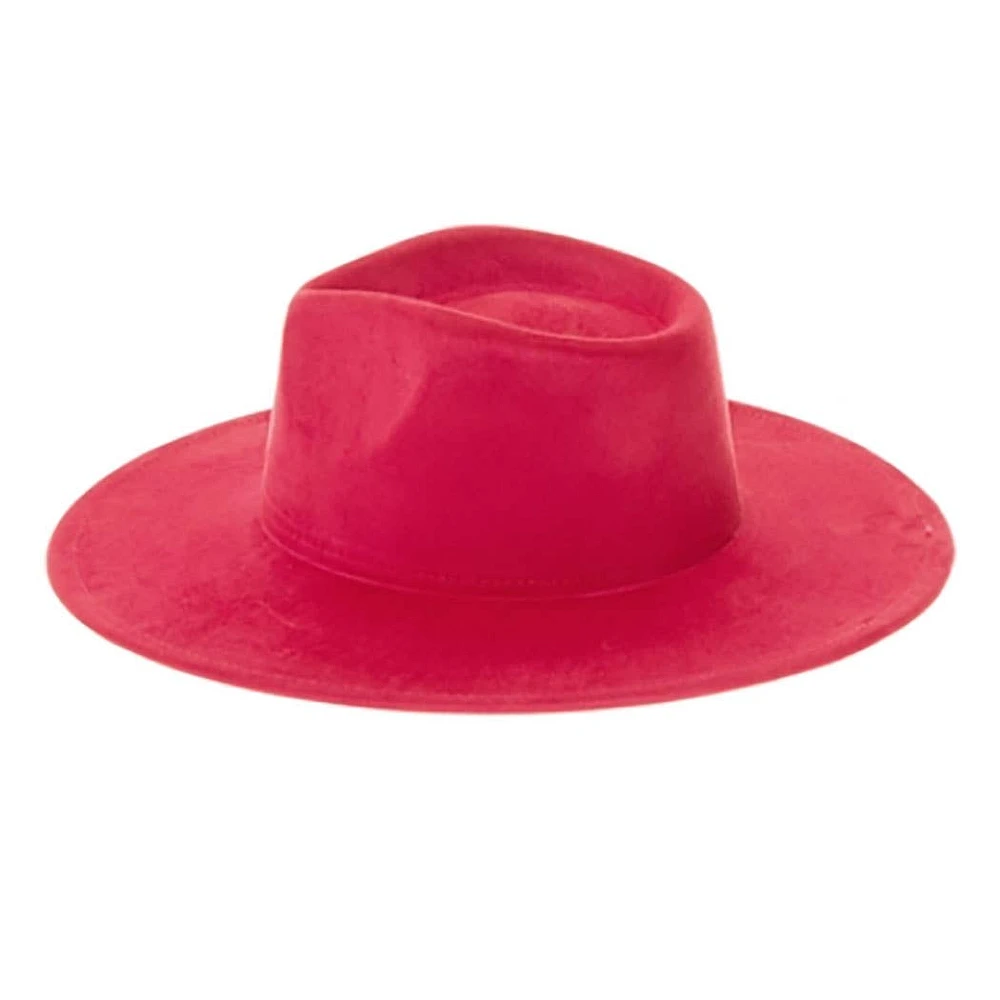 Vegan Suede Wide Brim Rancher Hat