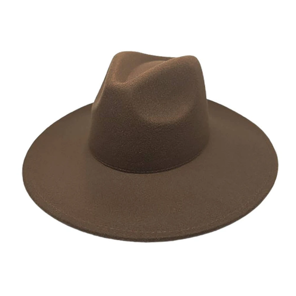 Vegan Felt Wide Brim Rancher  Hat: Hot Pink
