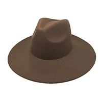 Vegan Felt Wide Brim Rancher  Hat: Hot Pink
