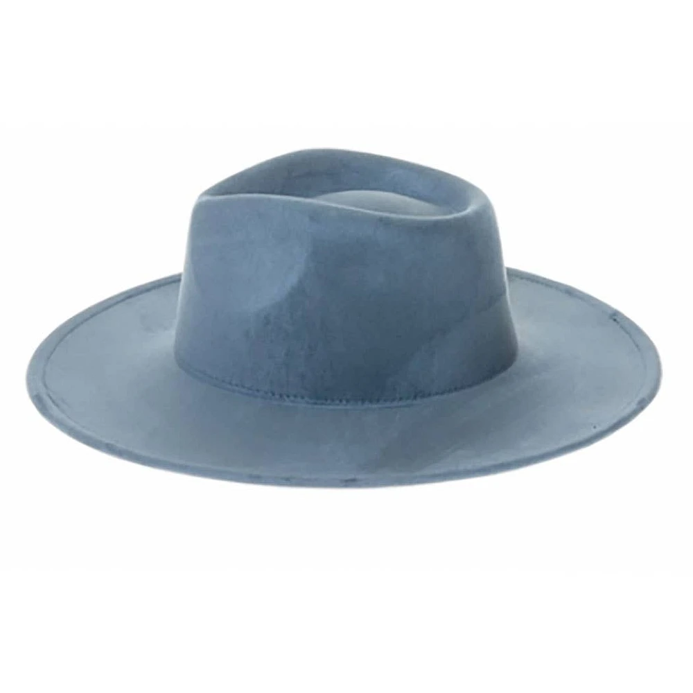 Vegan Suede Wide Brim Rancher Hat