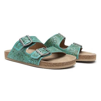Verdent Ranges Hand Tooled Sandals