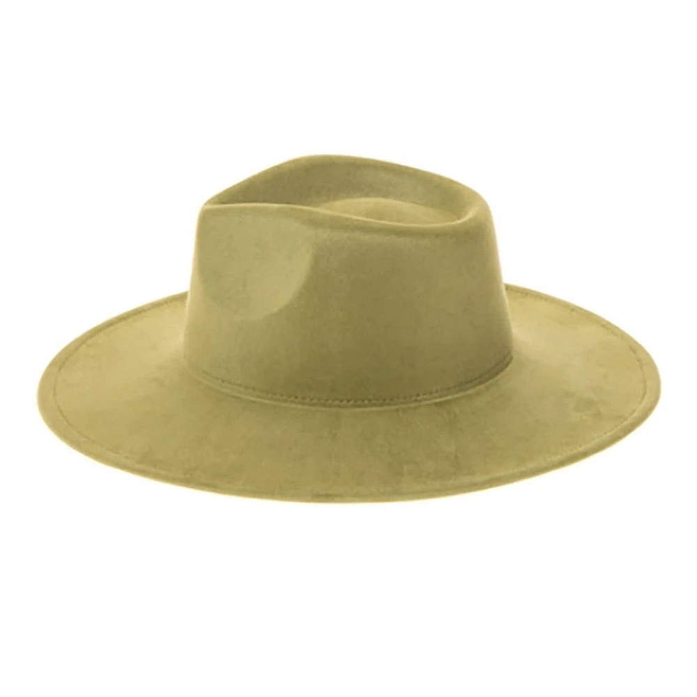 Vegan Suede Wide Brim Rancher Hat