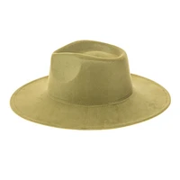 Vegan Suede Wide Brim Rancher Hat