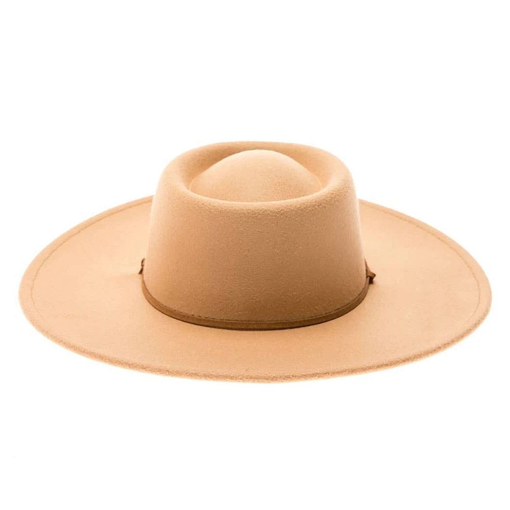 Vegan Felt Bolero Hat with Chin Cord