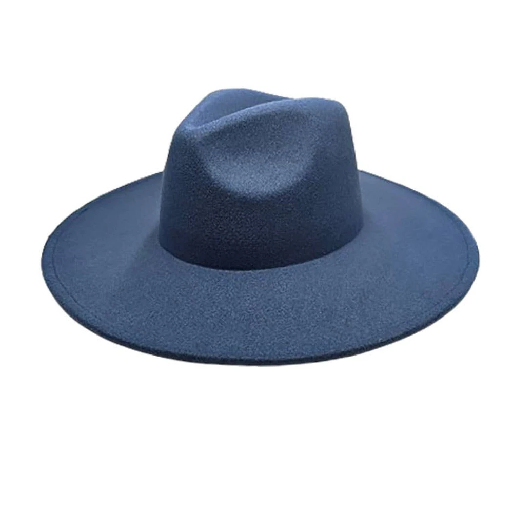 Vegan Felt Wide Brim Rancher  Hat: Olive