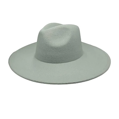 Vegan Felt Wide Brim Rancher  Hat: Mint