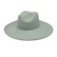 Vegan Felt Wide Brim Rancher  Hat: Olive