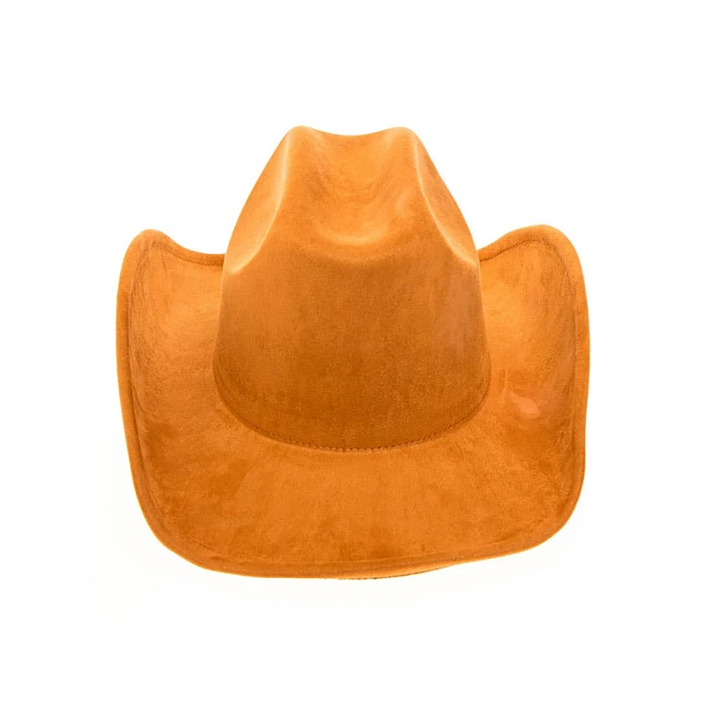 Vegan Suede Western Cattleman Hat: Teal