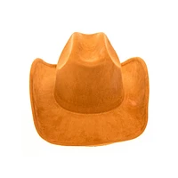 Vegan Suede Western Cattleman Hat: Teal