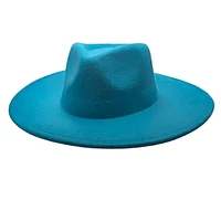 Vegan Felt Rancher Fedora Hat with Wide Brim