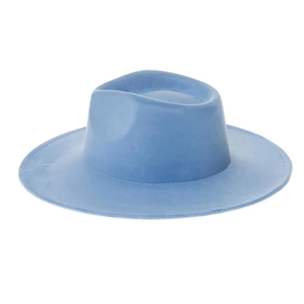 Vegan Suede Wide Brim Rancher Hat