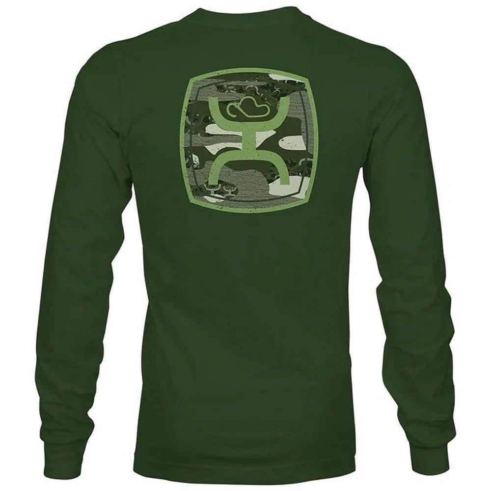 Zenith Youth Olive Crew Neck Long Sleeve with Green / Logo on Back