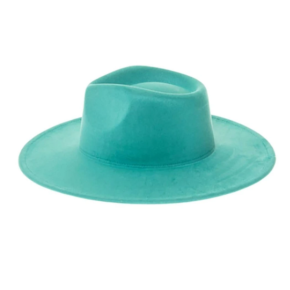 Vegan Suede Wide Brim Rancher Hat