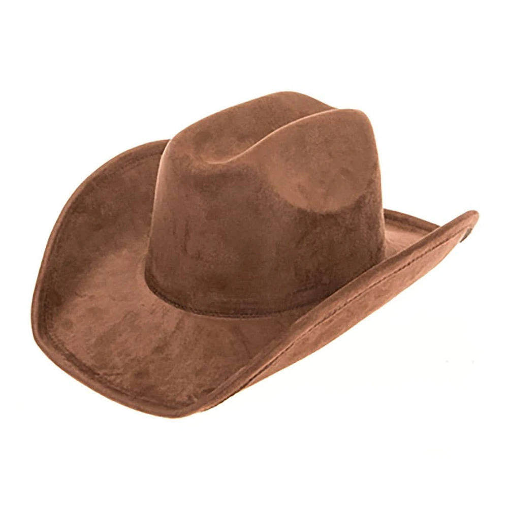 Vegan Suede Western Cattleman Hat: Teal
