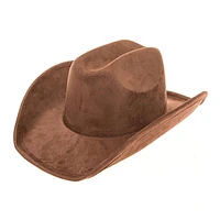 Vegan Suede Western Cattleman Hat: Teal