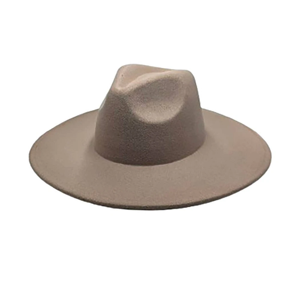 Vegan Felt Wide Brim Rancher  Hat: Olive
