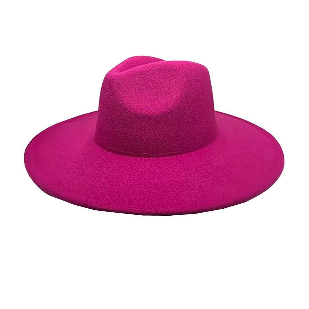 Vegan Felt Wide Brim Rancher  Hat: Olive
