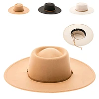 Vegan Felt Bolero Hat with Chin Cord