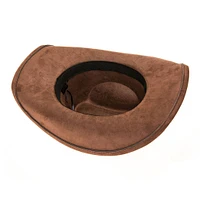 Vegan Suede Western Cattleman Hat: Teal
