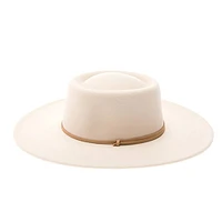 Vegan Felt Bolero Hat with Chin Cord