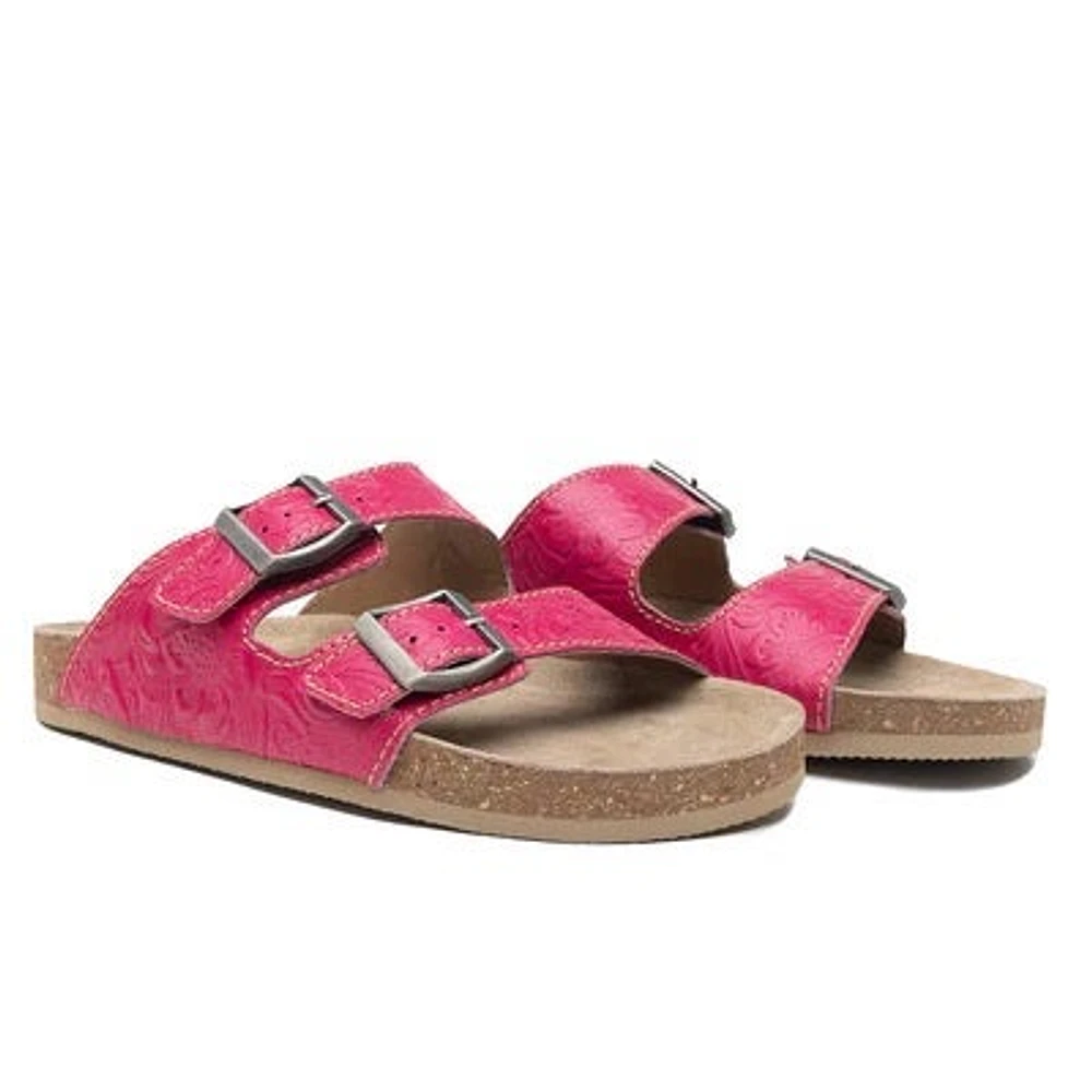 Vibrant Heart Hand Tooled Sandals