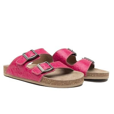 Vibrant Heart Hand Tooled Sandals