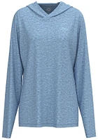 Easy Breezy Hooey Ladies Blue Light Weight Pullover with Hood