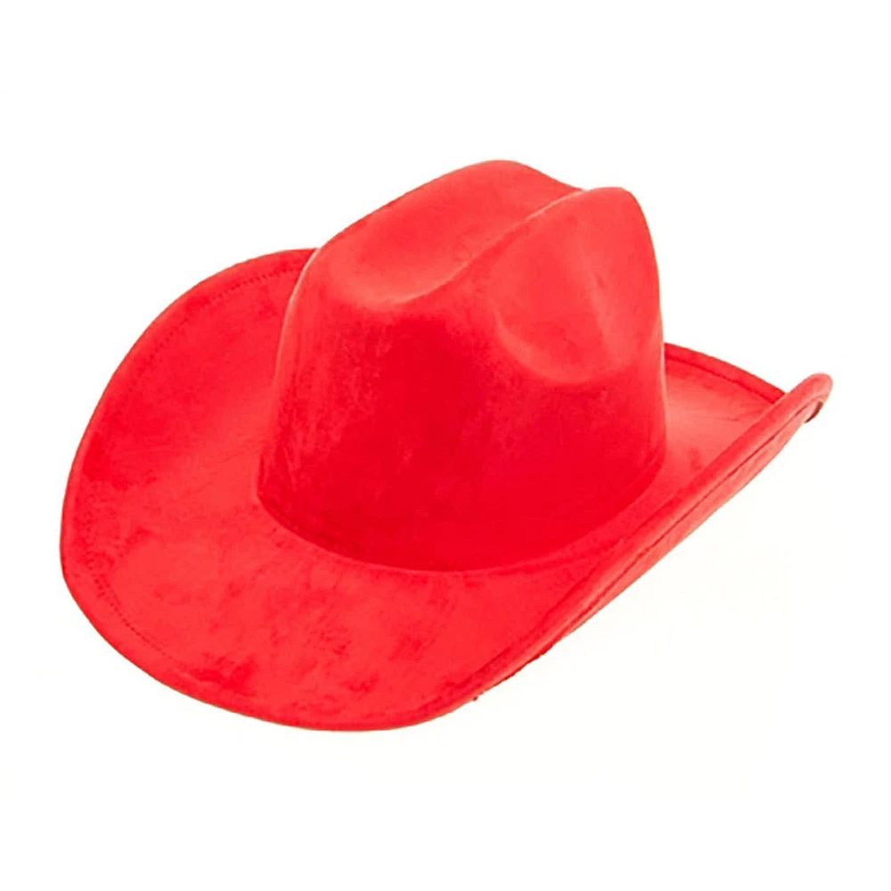 Vegan Suede Western Cattleman Hat: Teal