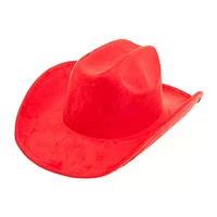Vegan Suede Western Cattleman Hat: Teal