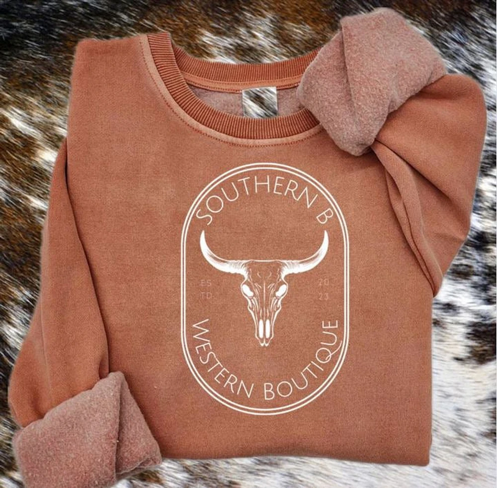 Southern B Longhorn Crew - Orange